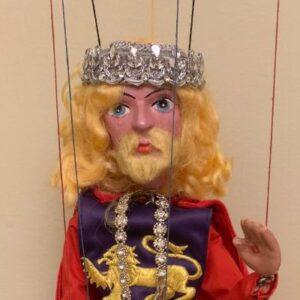 King Arthur Marionette - closeup of face